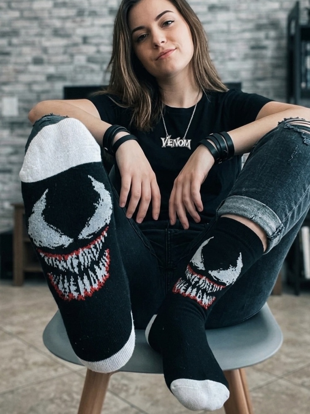 Marvel Venom crew socks